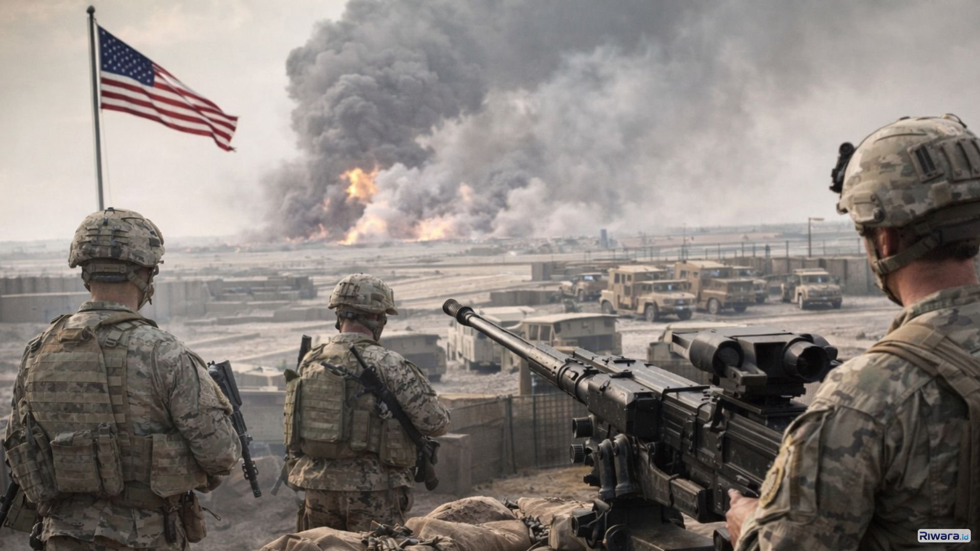 Personel militer AS bersiaga di pangkalan kawasan Teluk di tengah eskalasi konflik dengan Iran, setelah tiga tentara Amerika dilaporkan tewas dalam operasi terbaru.